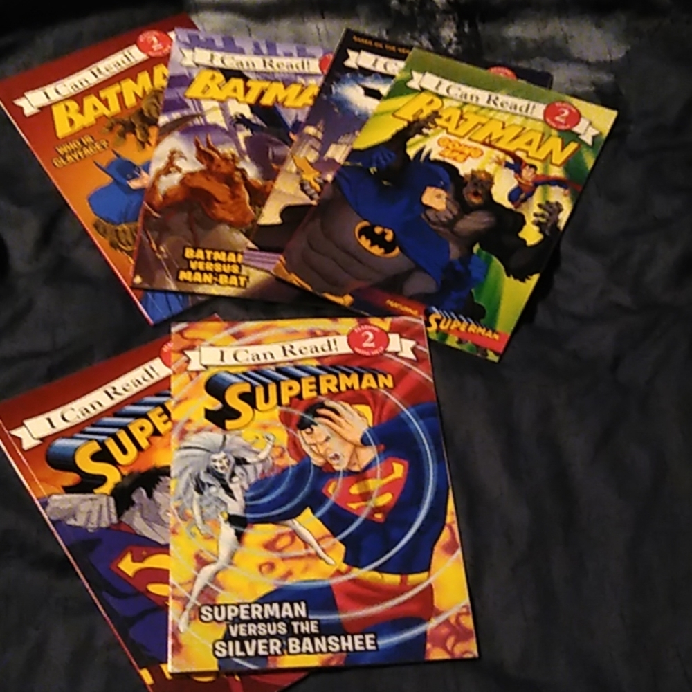 4 Batman Books & 2 Superman Books